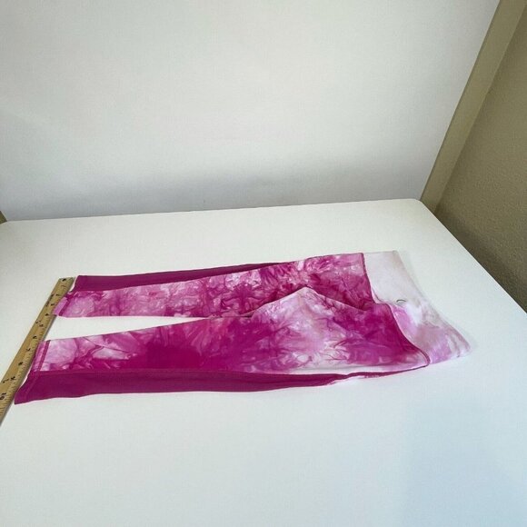 Zyia Active Women Athletic Workout Gym Yoga Crop Leggings Pink 0 Pull On Stretch - Picture 8 of 9